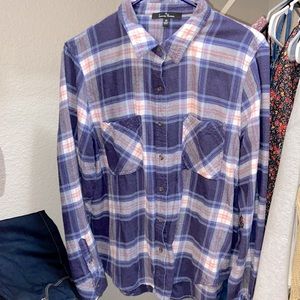 Long sleeve plus size collared button up